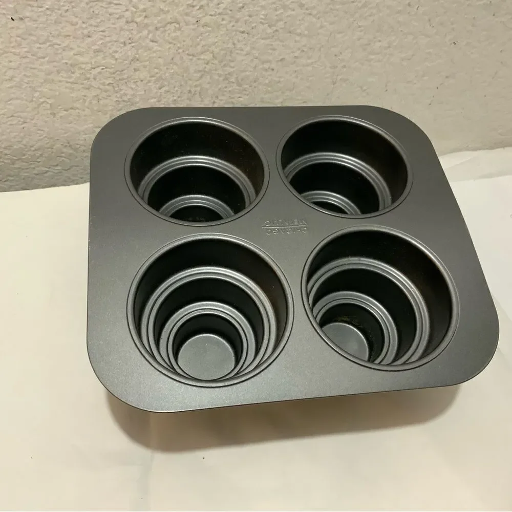 Chicago Metallic Professional Heavy Duty Multi-Tier Cake Pan Makes 4 Little Cake